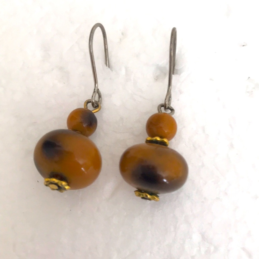 Womens earrings brown